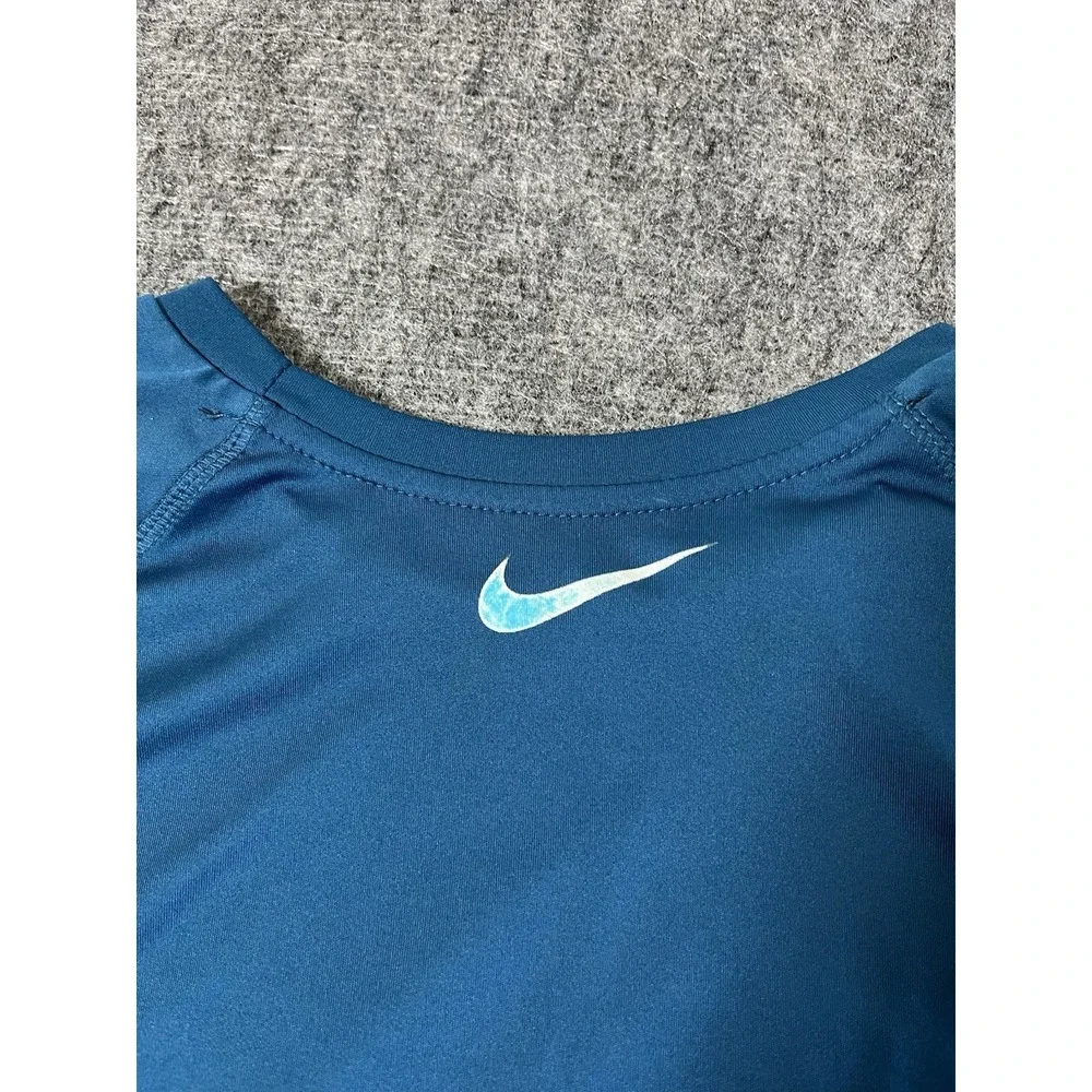 Nike Shirt Mens XLBlue Performance Drifit Swim‎ Tee Athletic Swimming A14*